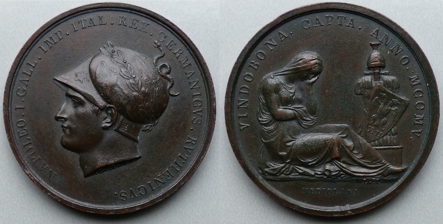 Napoleon Bonaparte capture of Vienna 1805 medal